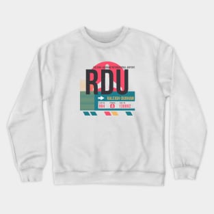 Raleigh-Durham (RDU) Airport // Sunset Baggage Tag Crewneck Sweatshirt